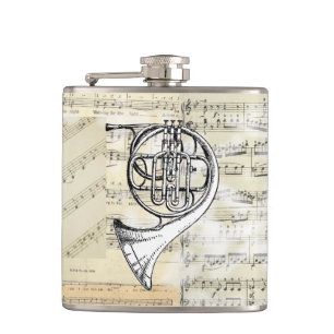 Flacon vintage de musique de cor de harmonie