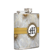 Flacon vintage de whiskey de monogramme de tissu (Droite)