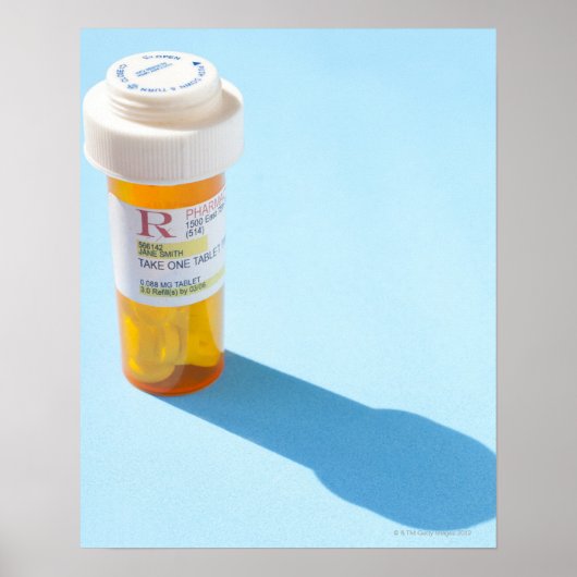 Flacon vol met medicatie poster (Voorkant)