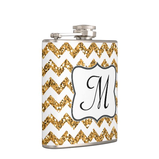 Flacon Whiskey Chevron Monogram Parties scintillan (Droite)