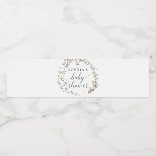  flaconetiketten met Baby showers water Waterfles Etiket (Enkel label)