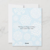 Flacons de neige bleu glace - conception de carte (Dos)