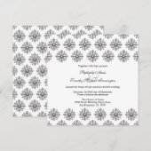Flacons de neige noirs + blancs invitation de mari (Devant / Derrière)