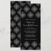 Flacons de neige noirs + blancs invitation de mari (Devant / Derrière)