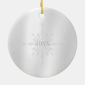 Flacons de neige scintillants Photo Ornement blanc (Dos)