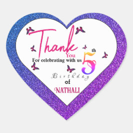 fladderend plezier hart sticker