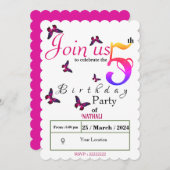 fladderend plezier kaart (Voorkant / Achterkant)