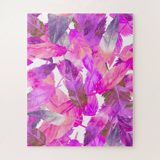 Fladderende Flamingo's Roze Veren puzzel (Verticaal)