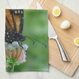 Fladderende Monarch Vlinder Keukenhanddoek