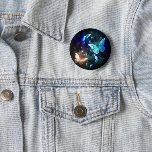 Fladderende Nachtvlinder Ronde Button 5,7 Cm (In situ)