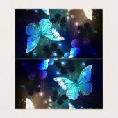 Fladderende Nachtvlinder Visitekaartjes (Buitenkant ongevouwen)