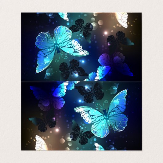 Fladderende Nachtvlinder Visitekaartjes (Buitenkant ongevouwen)