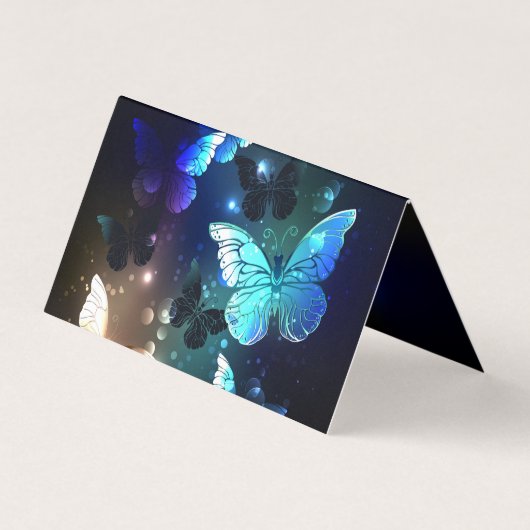 Fladderende Nachtvlinder Visitekaartjes (Achterkant)