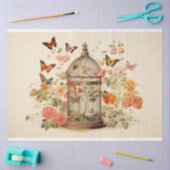 fladderende schoonheden: vogelkooi decoupage tissuepapier (Craft)