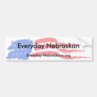 flag4, Alleday Nebraskan, Dagelijkse Nebraskans.or Bumpersticker