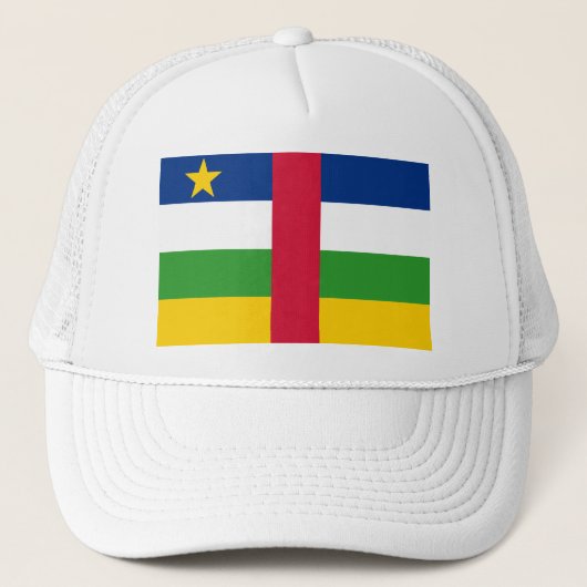 Flag CF Centraal-Afrikaanse Republiek Trucker Pet (Voorkant)