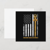 Flag Childhood Cancer Awareness Gift Kaart (Voorkant / Achterkant)