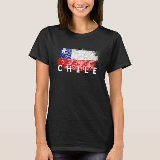 Flag Chile Nationality State Origin T-shirt (Voorkant)