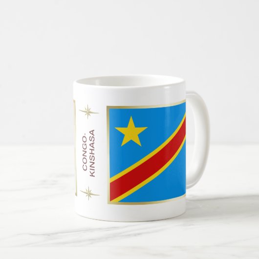 Flag Congo-Kinshasa + Mok kaart (Voorkant rechts)