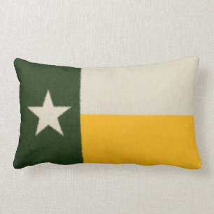 Flag Fabric Green and Gold Texas Kussen