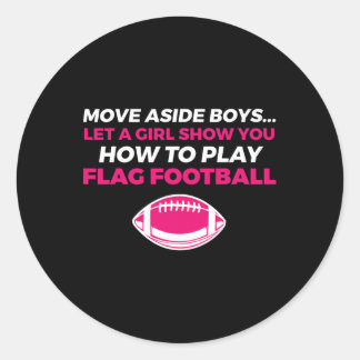 Flag Football Meisje 1 Ronde Sticker