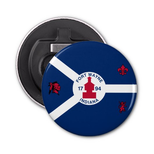 Flag Fort Wayne, Indiana Bottle Opener (Voorkant)