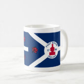 Flag Fort Wayne, Indiana Coffee Mok (Voorkant rechts)