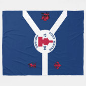 Flag Fort Wayne, Indiana Fleece Blanket (Voorkant (Horizontaal))