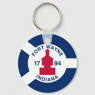 Flag Fort Wayne, Indiana Sleutelhanger