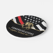 Flag Graduparty van de brandweeracademie Papieren Bordje (Gekanteld)