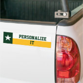 Flag Green and Gold Texas Bumpersticker (Op Truck)