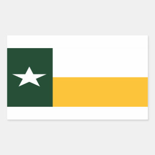 Flag Green and Gold Texas Rechthoekige Sticker
