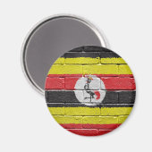 flag_grunge_wall_Uganda Magneet (Voorkant / Achterkant)