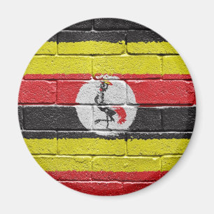 flag_grunge_wall_Uganda Magneet