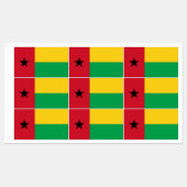 Flag Guinee-Bissau Labels (Vel)