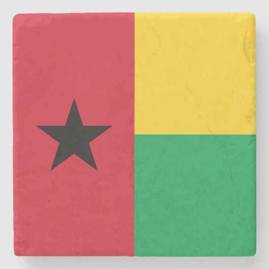 Flag Guinee-Bissau Stenen Onderzetter (Voorkant)
