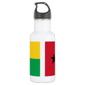 Flag Guinee-Bissau Waterfles (Achterkant)