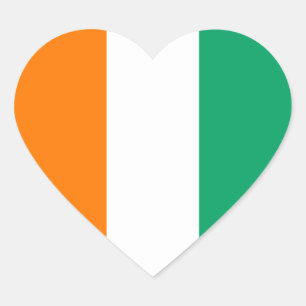 Flag Heart Sticker van Ivoorkust