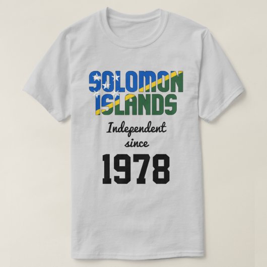 Flag Independence Celebration op de Salomonseiland T-shirt (Design voorkant)