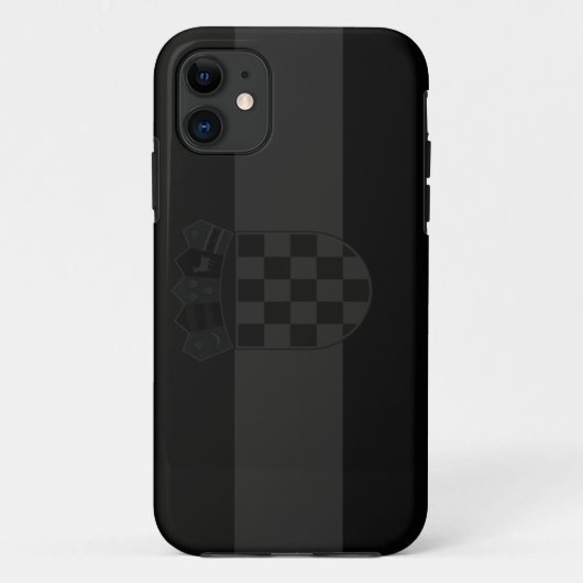 Flag Kroatië Blackout/Stealth Case-Mate iPhone Case (Achterkant)