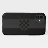 Flag Kroatië Blackout/Stealth Case-Mate iPhone Case (Achterkant (horizontaal))