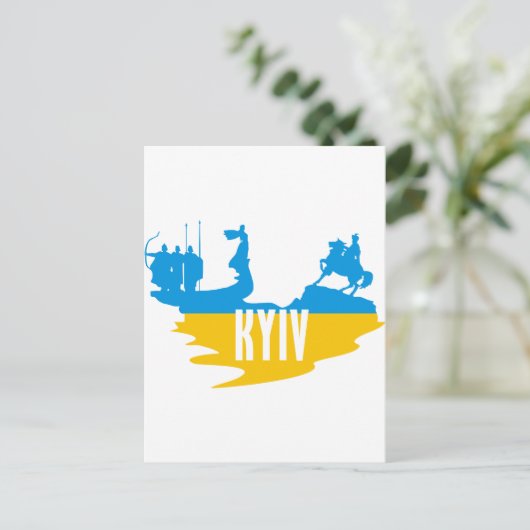 Flag Kyiv Briefkaart (Staand voorkant)