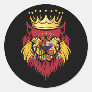 Flag Lion King Ronde Sticker