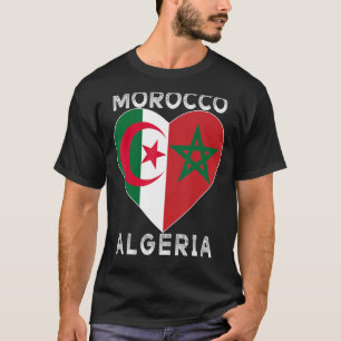 Flag Love Marokko Algerije I Love Marokko Algerije T-shirt