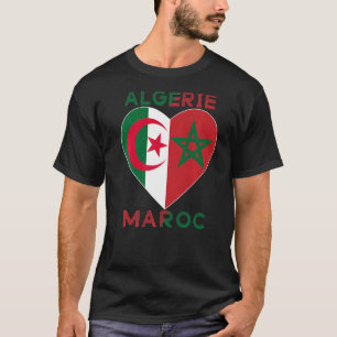 Flag Love Marokko Algerije I Love Marokko Algerije T-shirt