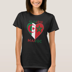 Flag Love Marokko Algerije I Love Marokko Algerije T-shirt