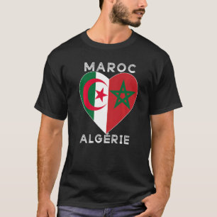 Flag Love Marokko Algerije I Love Marokko Algerije T-shirt