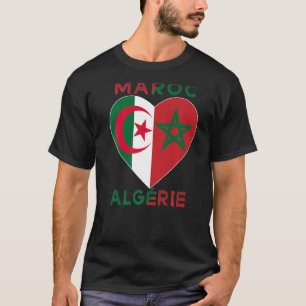 Flag Love Marokko Algerije I Love Marokko Algerije T-shirt