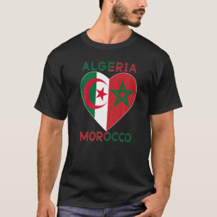Flag Love Marokko Algerije I Love Marokko Algerije T-shirt