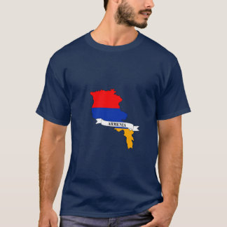 flag map of armenia t-shirt